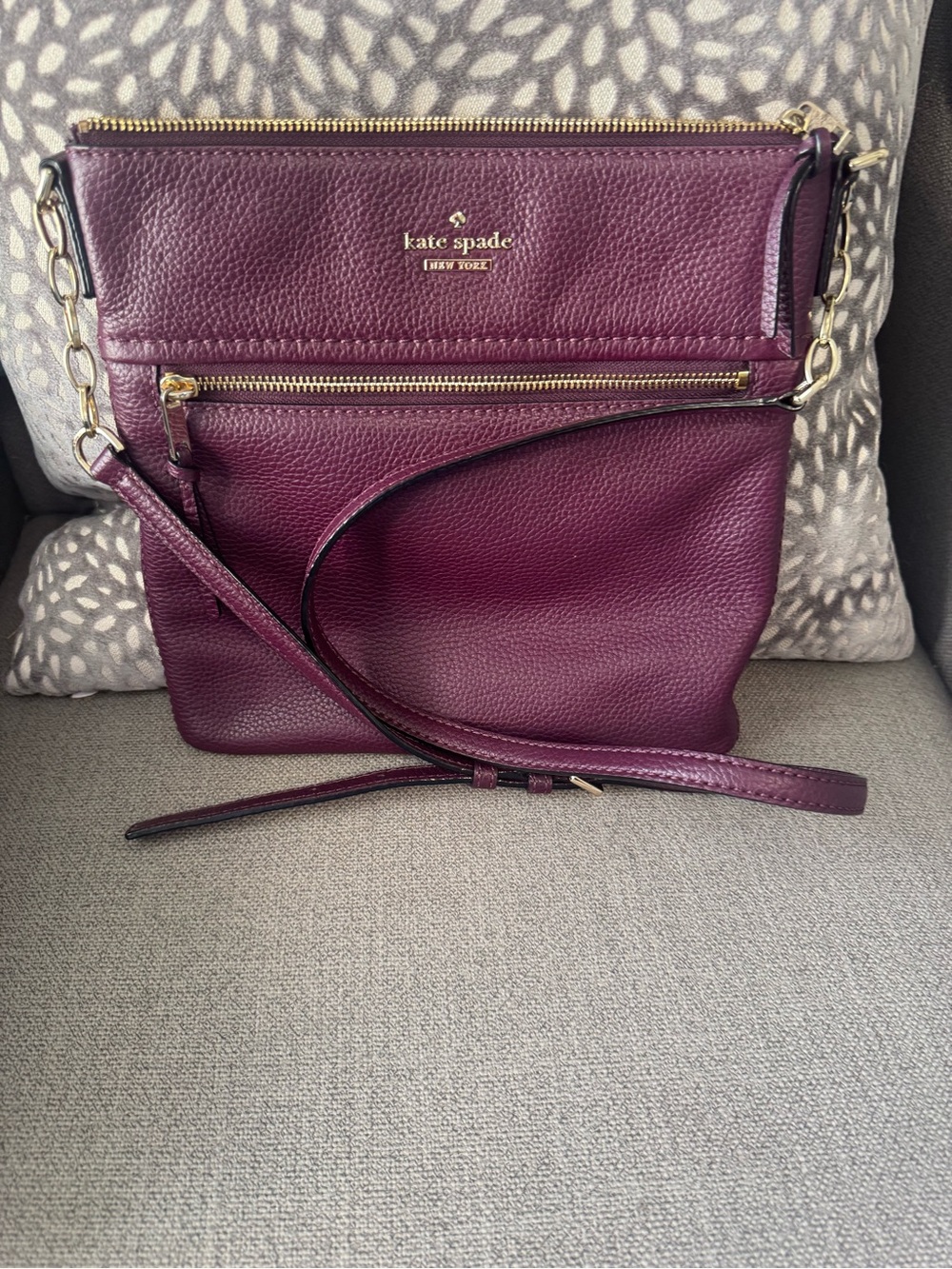 Kate Spade Plum Leather Crossbody Bag